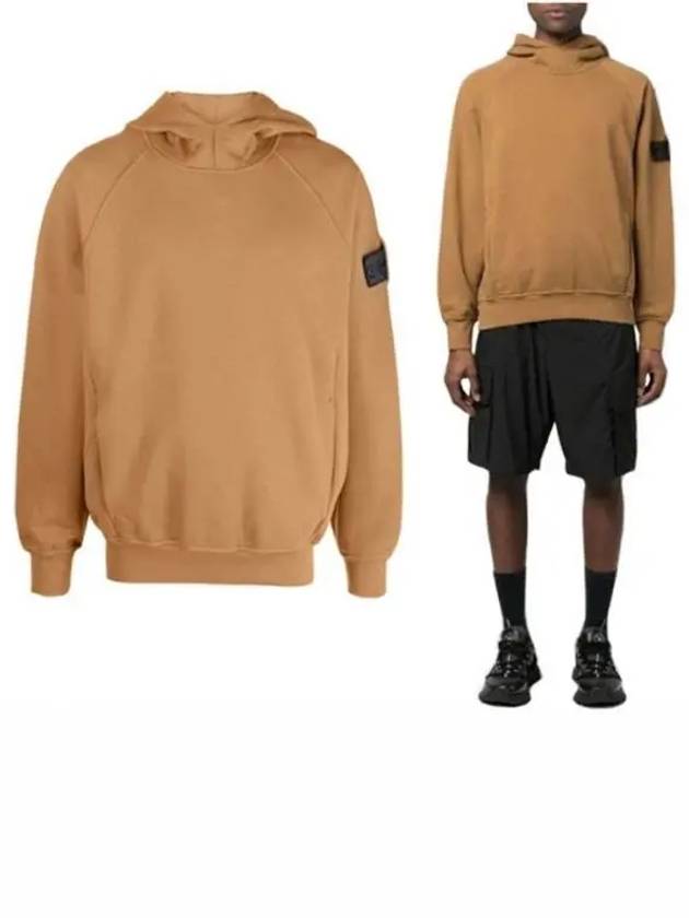 Shadow Project Embroidery Cotton Fleece Hoodie Brown - STONE ISLAND - BALAAN 2