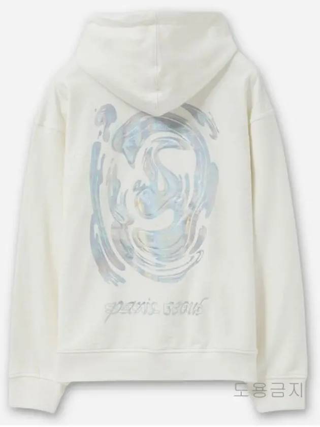 Hooded Men s White Metallic Graphic Sweatshirt W243TS34 - WOOYOUNGMI - BALAAN 1