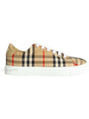 Vintage Check and Leather Sneakers Archive Beige - BURBERRY - BALAAN 2