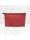 Lux You Red Rockstud logo clutch bag - VALENTINO - BALAAN 1