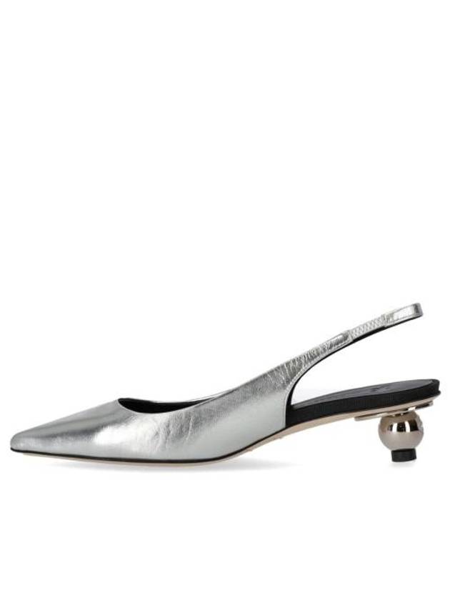 Women s Gallico Leather Slingback Pumps 2415521094600 001 39 Silver BPG - WEEKEND MAX MARA - BALAAN 3