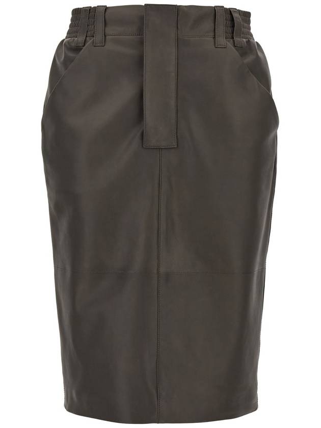 Saint Laurent Leather Skirt - SAINT LAURENT - BALAAN 1