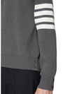 4 Bar Armband Milano Stitch Knit Top Mid Grey - THOM BROWNE - BALAAN 4