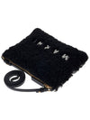 Logo Fur Clutch Bag Black - MARNI - BALAAN 5