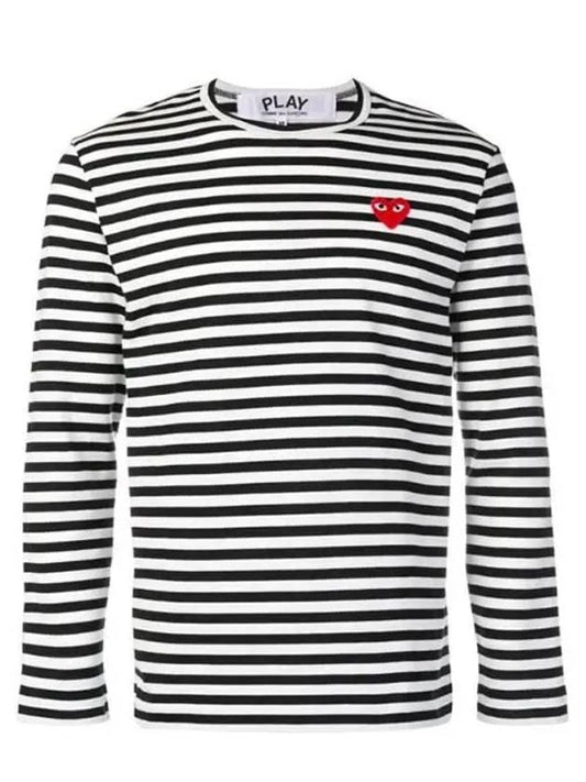 Heart striped long sleeve tshirt AZ T164 051 - COMME DES GARCONS - BALAAN 1