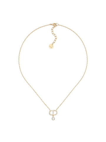 Petit CD Crystals Necklace Gold - DIOR - BALAAN 1