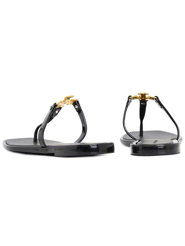 Roxanne Jelly Logo Flip Flops Black - TORY BURCH - BALAAN 7