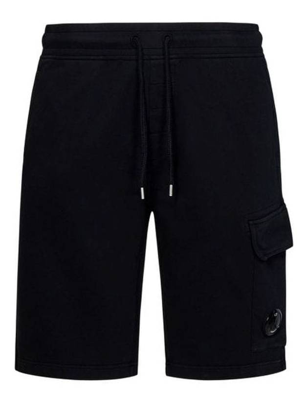 Light Fleece Utility Shorts Black - CP COMPANY - BALAAN 2