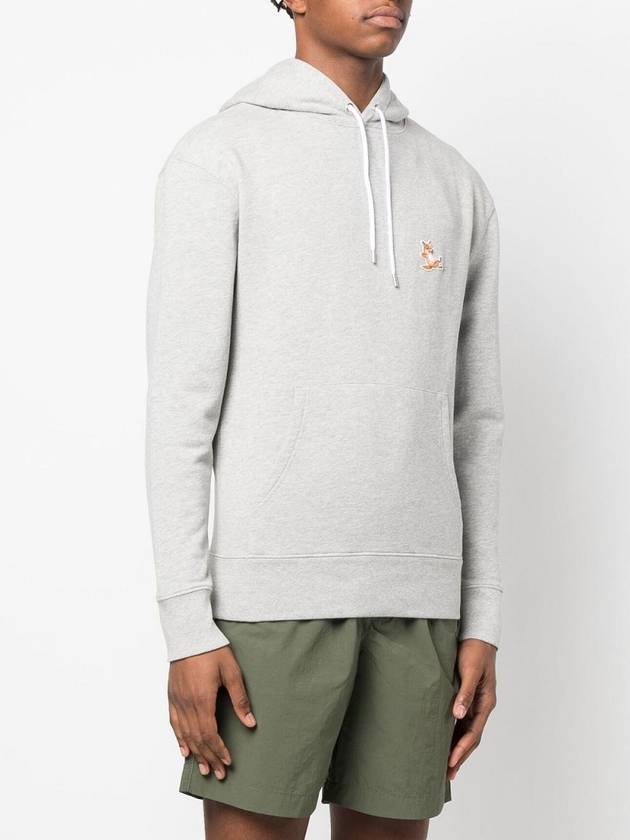 Chillax Fox Patch Classic Hoodie Grey Melange - MAISON KITSUNE - BALAAN 3