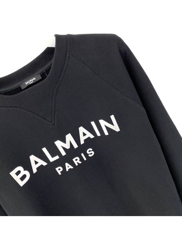 Foil Logo Print Sweatshirt Black - BALMAIN - BALAAN 3