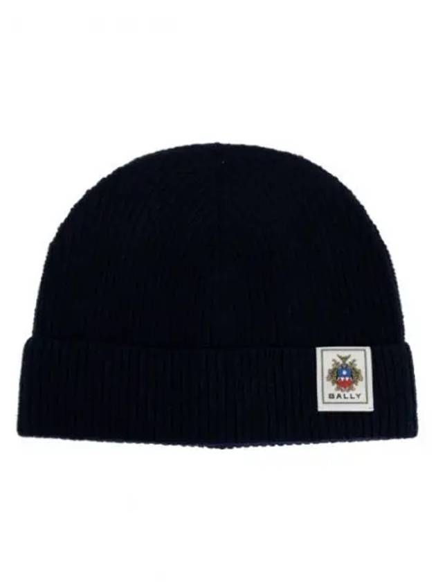 Logo Patch Wool Beanie Black - BALLY - BALAAN 2