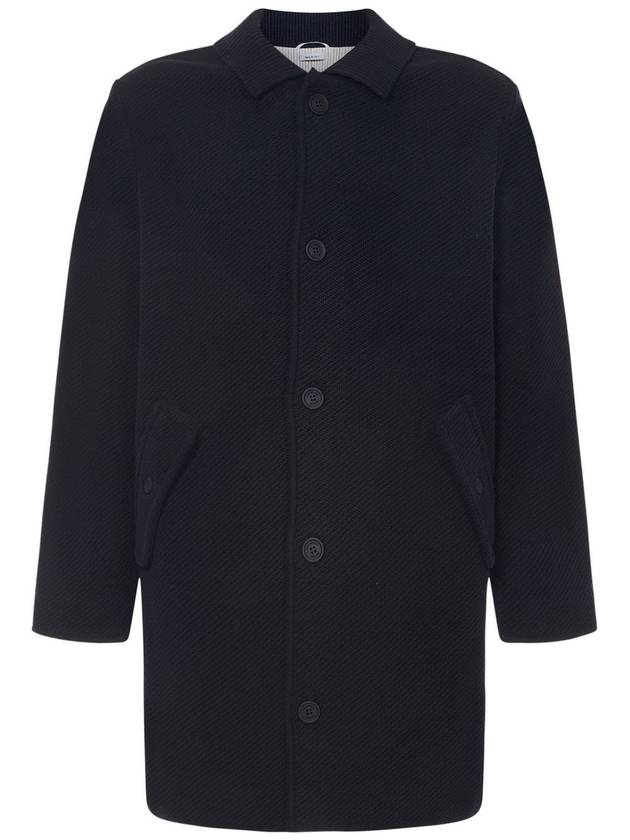 Back Stripe Classic Single Coat Navy - THOM BROWNE - BALAAN.