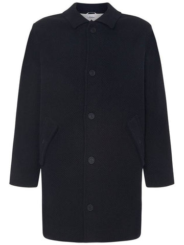 Back Stripe Classic Single Coat Navy - THOM BROWNE - BALAAN.