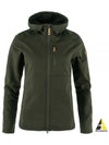 Women s Keb Fleece Hoodie Deep Forest 86990662 W Black - FJALL RAVEN - BALAAN 2