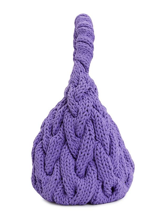 Cable Knit Tote Bag Off Purple - JW ANDERSON - BALAAN 3