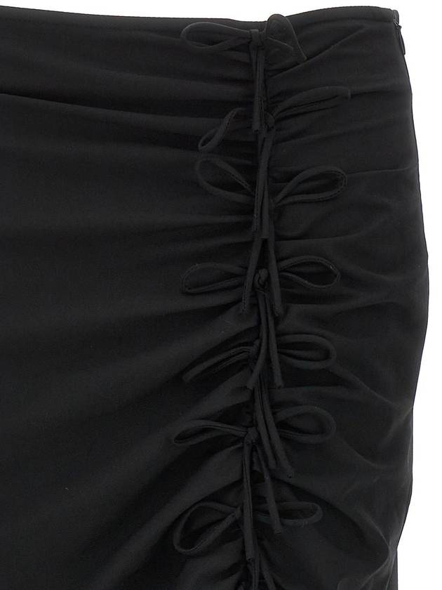 Drapey Midi H-Line Skirt Black - GANNI - BALAAN 4