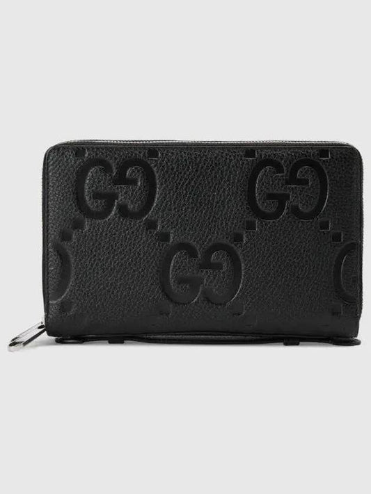 Jumbo GG Travel Document Case Black Leather 751760AABY01000 - GUCCI - BALAAN 1