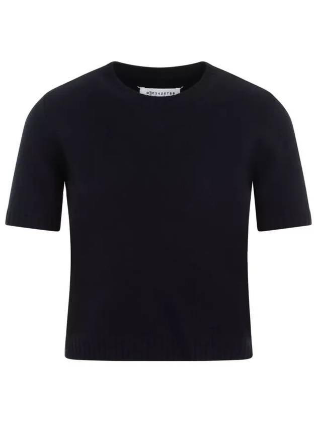 Washed Lambswool Crewneck Knit Top Navy - MAISON MARGIELA - BALAAN 2