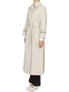 Waterproof Cotton Twill Raglan Trench Overcoat Khaki - THOM BROWNE - BALAAN 6