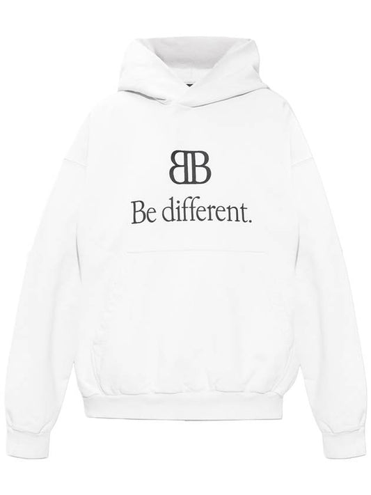 BB logo print hooded top cream - BALENCIAGA - BALAAN 1