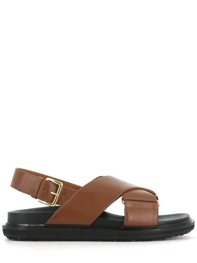 Fussbett Leather Sandals Brown - MARNI - BALAAN 2