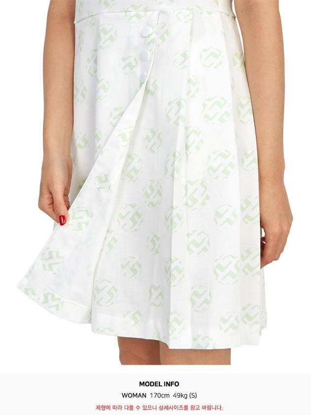 Women's Katherine Mini Dress White Green - J.LINDEBERG - BALAAN 10