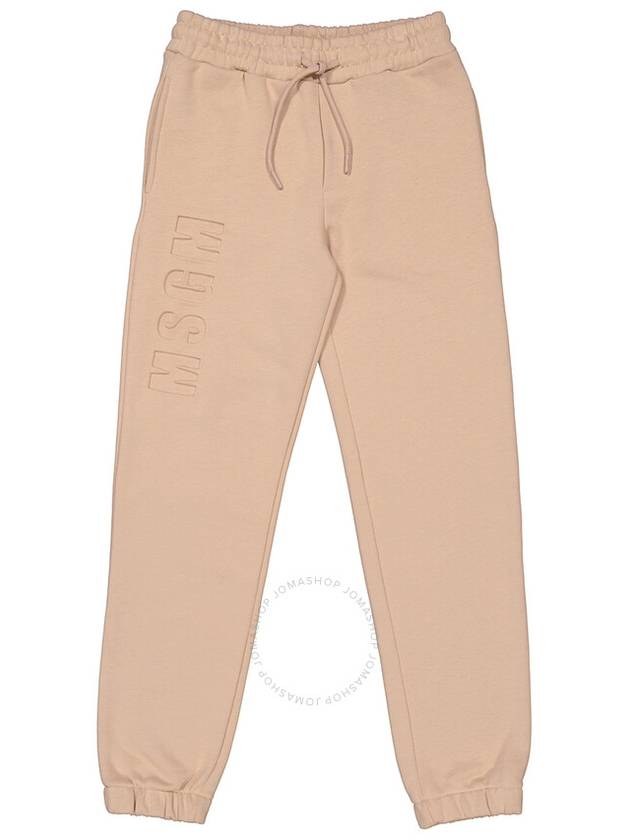 MSGM Girls Beige Drawstring Track Pants, Size 10 - MSGM - BALAAN 1