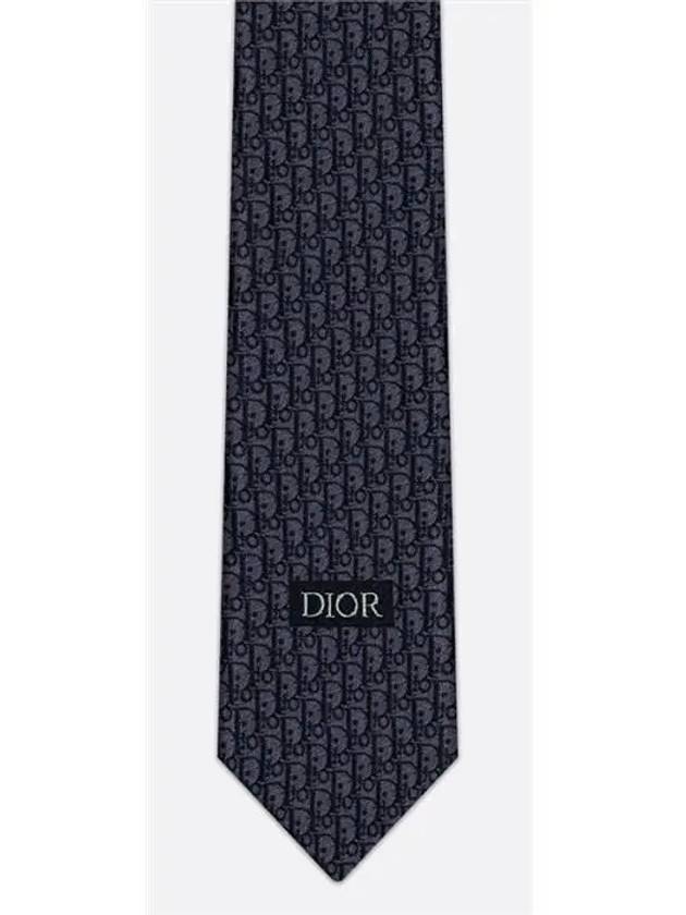 Homme Oblique Silk Tie Grey - DIOR - BALAAN 3