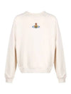 ORB Logo Crewneck Sweatshirt Beige - VIVIENNE WESTWOOD - BALAAN 3