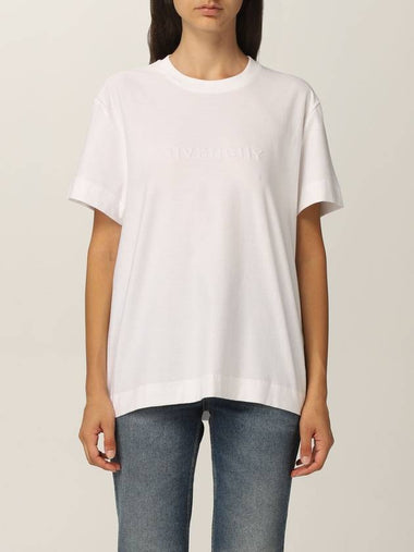 T-shirt Givenchy in cotone con big logo - GIVENCHY - BALAAN 1