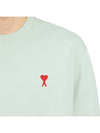 Small Heart Logo Sweatshirt Mint Green - AMI - BALAAN 11