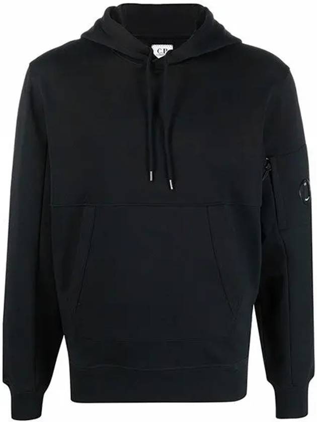 brushed hoodie 13CMSS023A 999 black - CP COMPANY - BALAAN 1