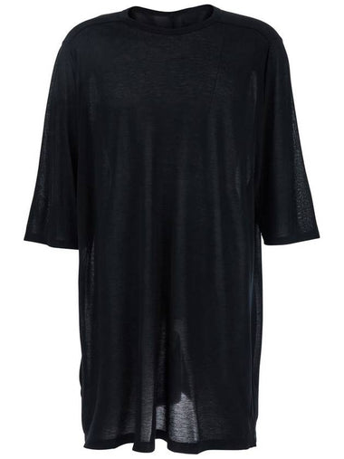 'Jumbo' Black Round Neck T-Shirt In Cotton Man - RICK OWENS - BALAAN 1