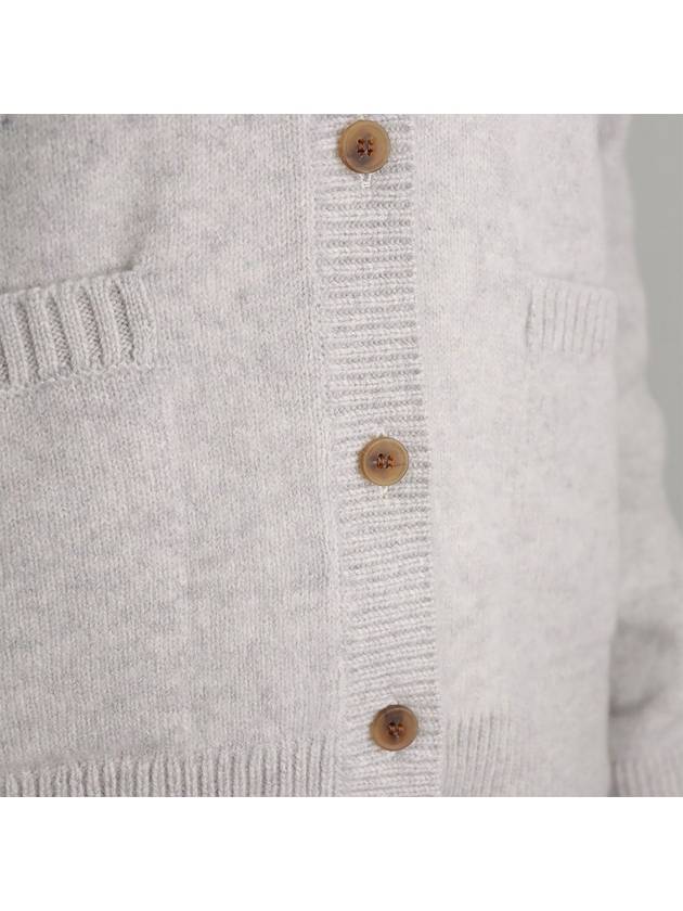 Baby Fox Patch Boxy Cardigan Light Grey Melange - MAISON KITSUNE - BALAAN 6