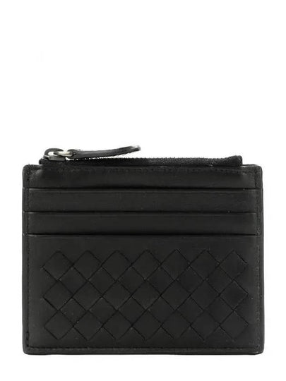 Intrecciato Zipper Card Wallet Black - BOTTEGA VENETA - BALAAN 2