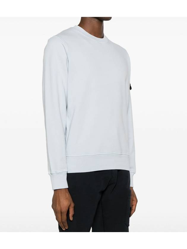 Wappen Patch Garment Dyed Sweatshirt Light Blue - STONE ISLAND - BALAAN 6