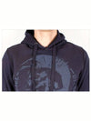 Man Mohawk Hoodie Navy 81E - DIESEL - BALAAN 6