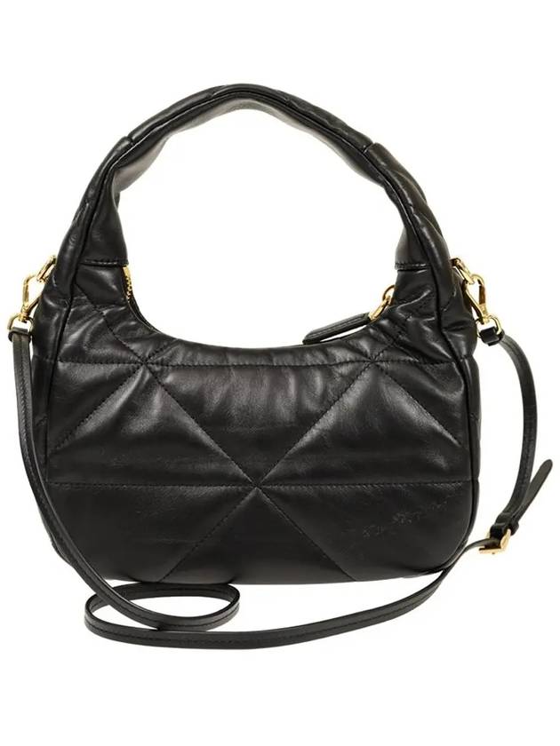 Nappa Leather Mini Bag with Topstitching Black - PRADA - BALAAN 4