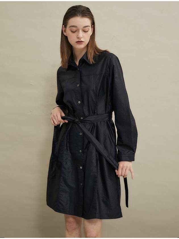 Gloss shirt dress Black - MANAVIS7 - BALAAN 5