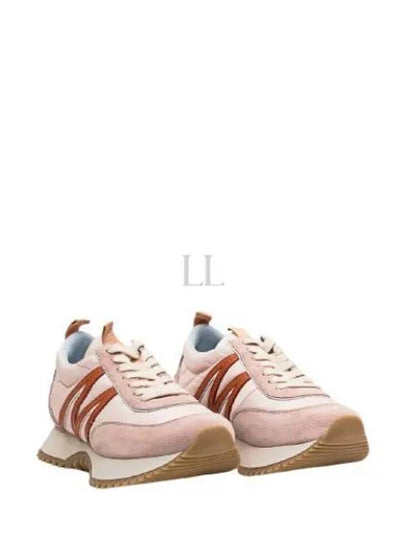 Women's Pacey Nylon Suede Leather Low Top Sneakers Pink - MONCLER - BALAAN 2