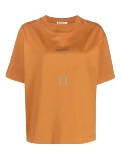 Logo Crew Neck Short Sleeve T-Shirt Orange - ACNE STUDIOS - BALAAN 2