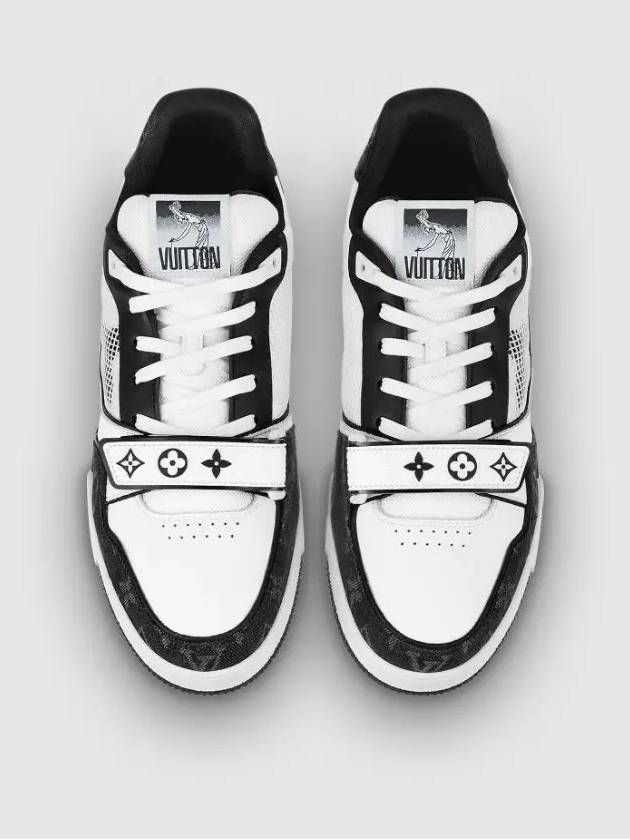 Trainer Velcro Low Top Sneakers Black White - LOUIS VUITTON - BALAAN 3