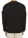 Logo Patch Crew Neck Knit Top Black - STONE ISLAND - BALAAN 5