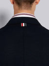 Men's Diagonal Armband Cotton Single Blazer Jacket Navy - THOM BROWNE - BALAAN 4