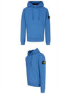 Wappen Patch Cotton Fleece Hoodie Blue - STONE ISLAND - BALAAN 5