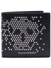 Studded Skull Bifold Half Wallet Black - ALEXANDER MCQUEEN - BALAAN 2