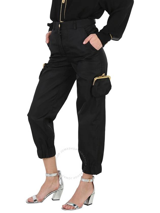 Women s Straight Pants Moschino Ladies Black Coin Purse Pocket Cargo Trousers Brand Size 38 US 4 - MOSCHINO - BALAAN 3