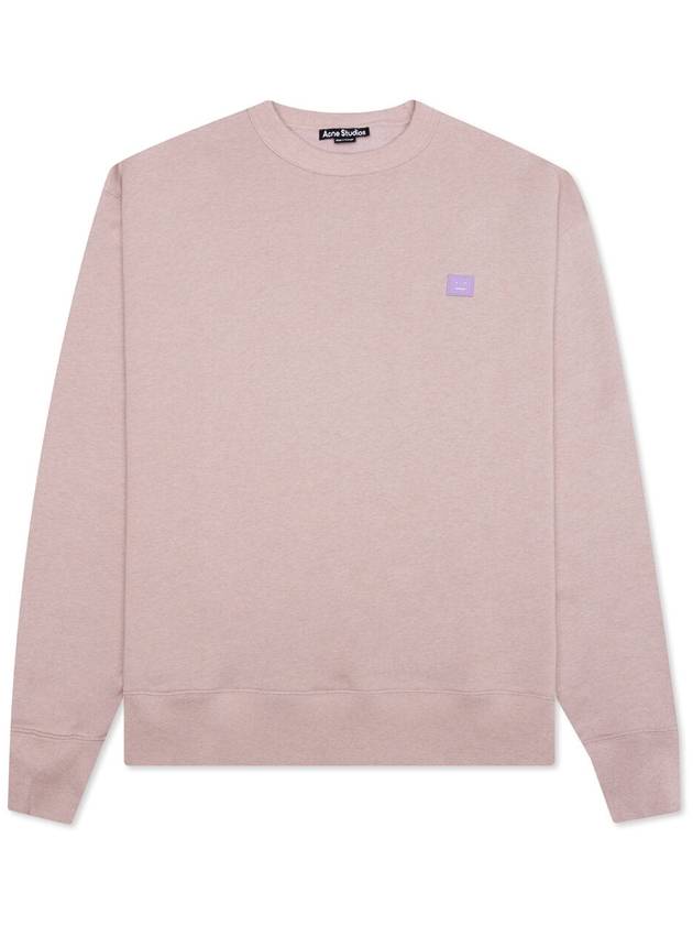 Face Patch Sweatshirt Violet Pink Melange - ACNE STUDIOS - BALAAN 2