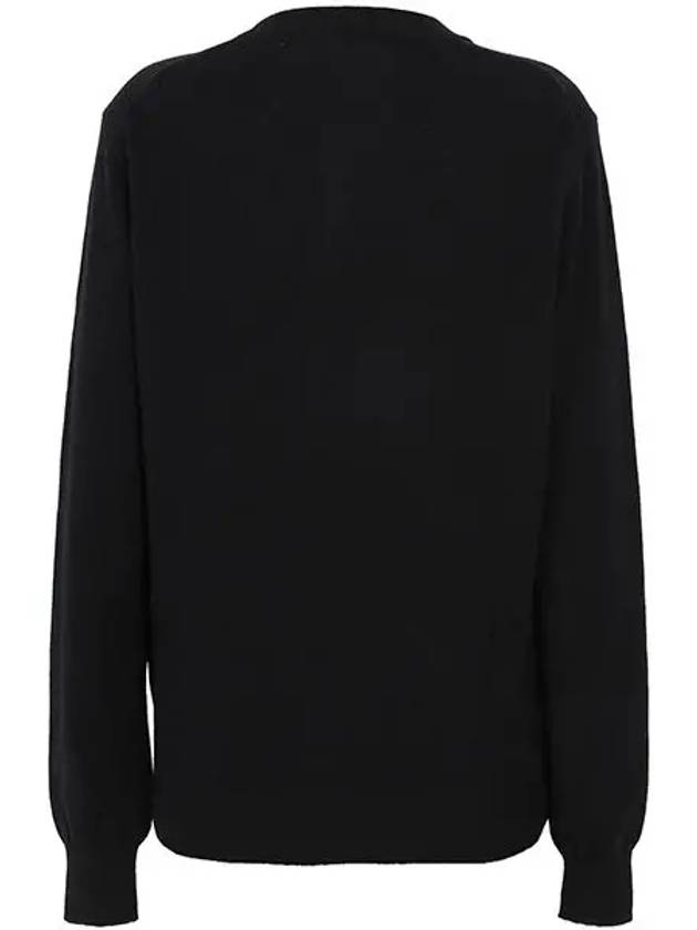 Heart Wappen Wool Cardigan Black - COMME DES GARCONS - BALAAN 3