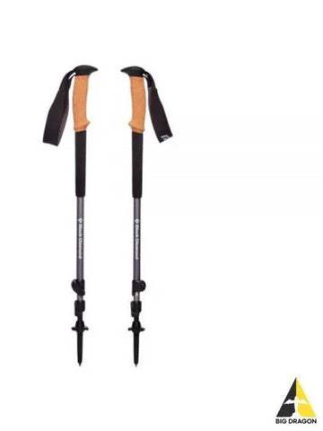 BLACK DIAMOND Trail Cork Trekking Pole Granite BD112526 - BLACKBROWN - BALAAN 1